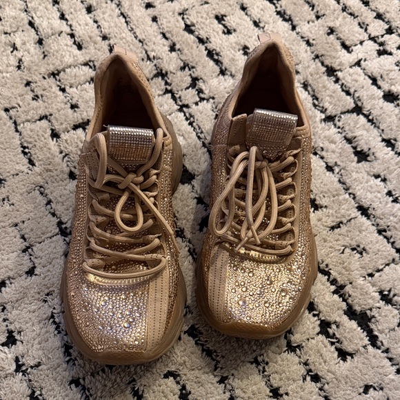 Steve Madden Shoes - Steve Madden Maxima Glittering Gold Sneakers size 10